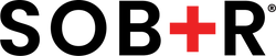 Logo of SOB+R with black text and a red cross on a white background